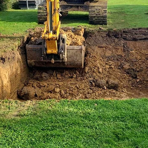 Une grue en activité